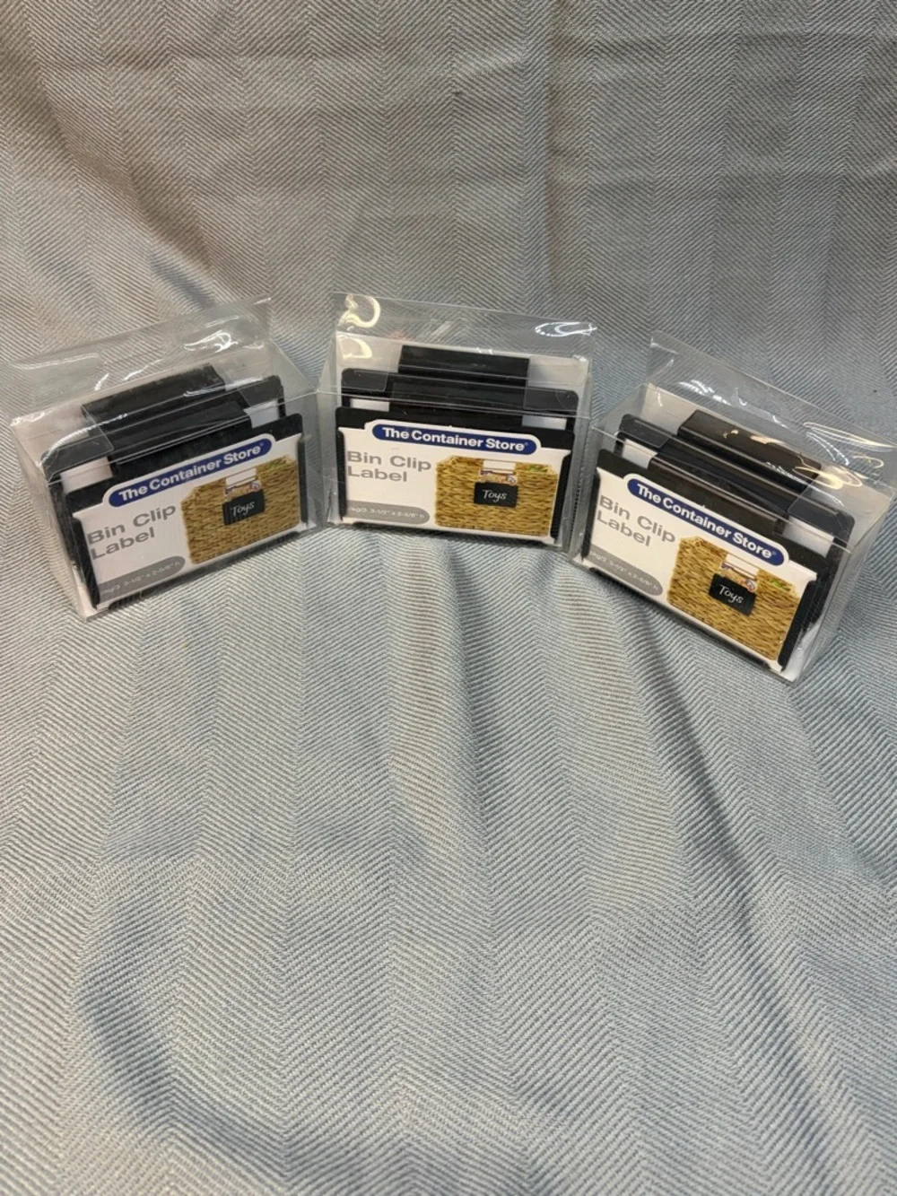 The container store bundle of nine bin clip labels 3 1/2” x 2 5/8”
